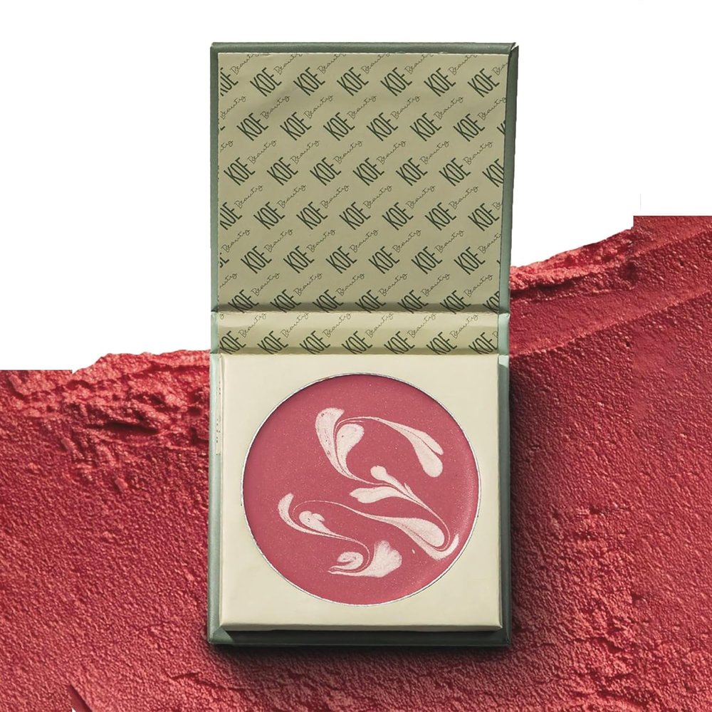 BEMT Marbled Blush | Cream Blush Plus Highlighter | Long Lasting | All Skin Types | Built in Mirror | 7g (SHADE-01)