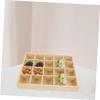 Amosfun Dustproof Makeup Organizer Wooden Trinket Box Dividers Earring Organizer Jewelry Holder view 4