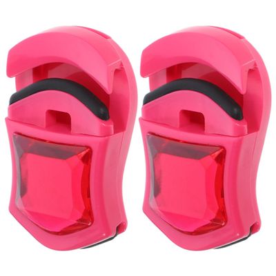 Beaupretty 2Pcs Eyelash Curler with Pads Compact Travel Makeup Tool for Asian Eyes Lightweight and Material Vibrant Color for Routine