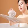 Soft Sunflower Suction Cup Bath Ball, 2-in-1 Sunflower Bathing Ball with Finger Rings, Exfoliating Mesh Bath Sponge Cleaning Brush, Shower Loofah Sponge for Women Men (1Pc - Orange) view 3