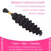 28Inch 1 Bundle 50g Human Braiding Hair Deep Wave Bulk Human Hair for Braiding No Weft Curly Braiding Hair Bulk Curly Human Hair for Boho Braids 12A Brazilian Virgin Hair Extensions Natural Color view 2