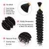 28Inch 1 Bundle 50g Human Braiding Hair Deep Wave Bulk Human Hair for Braiding No Weft Curly Braiding Hair Bulk Curly Human Hair for Boho Braids 12A Brazilian Virgin Hair Extensions Natural Color view 4