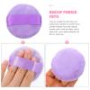 Healvian 5Pcs Purple Velour Makeup Powder Sponges for Loose Powder and Foundation Double-Sided Applicators for Women for Cosmetic Use and Touch-Ups view 2