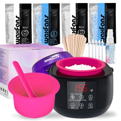Safe At-Home Waxing Kit for Women SmartTemp Technology Wax Kit for Hair Removal, 3 Auto Modes (Facial/Bikini/Body),Burn-Free Wax Kit for Sensitive Skin Brazilian Bikini Leg Eyebrow Full Body
