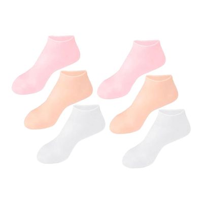 BCOATH 1Pair Silicone Moisturizing Socks for Women Flexible Foot Covers for Dry Cracked Heels for and Daily Skin