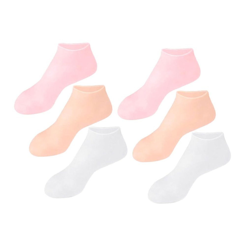 BCOATH 1Pair Silicone Moisturizing Socks for Women Flexible Foot Covers for Dry Cracked Heels for and Daily Skin