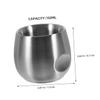 Beaupretty Stainless Steel Drop Shaving Bowl for Men Dual Layer Mug for Lathering Shaving Soap Versatile Salon Home Use Shaving Accessories with Comfortable Grip view 2