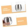 Beaupretty Stainless Steel Drop Shaving Bowl for Men Dual Layer Mug for Lathering Shaving Soap Versatile Salon Home Use Shaving Accessories with Comfortable Grip view 3