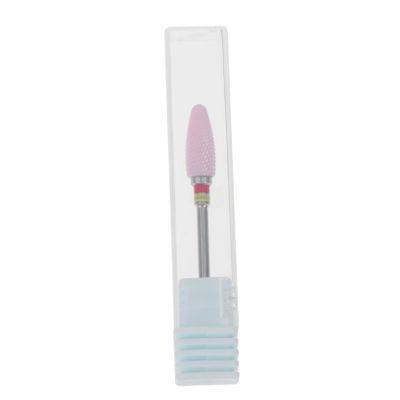 SHERCHPRY Nail Drill Bits Set 10-Piece Manicure Grinding Heads for Nail Art Ceramic Pink Corn Shape for Home and Salon Use