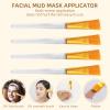 18 Pcs Esthetician Supplies for Facials Set, 6 Gold Stainless Steel Mixing Bowls, 6 Fan Mask Brushes & 6 Flat Applicator Brushes for Estheticians & Home Spa, Facial Mask Mixing Kit view 3
