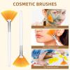 18 Pcs Esthetician Supplies for Facials Set, 6 Gold Stainless Steel Mixing Bowls, 6 Fan Mask Brushes & 6 Flat Applicator Brushes for Estheticians & Home Spa, Facial Mask Mixing Kit view 4