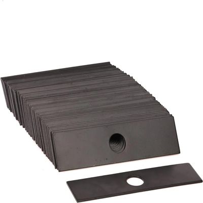 50 Pcs Trimmer Blades for Lawn Edging, 8x2-inch Dimensions, 1-inch Center Hole, Coated Steel