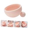 DEARMAMY Portable Silicone Makeup Brush Cleaner Bowl with Deep Cleaning Pad for Cosmetic Brushes Home and Salon Use view 4