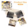 4 PCS Side Hair Combs - Hair Combs for Women Accessories, French Hair Side Combs Strong Hold Clips for Women Decorative French Twist Hair Styling Accessories, Brown Onyx Tortoise view 2