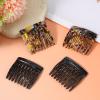 4 PCS Side Hair Combs - Hair Combs for Women Accessories, French Hair Side Combs Strong Hold Clips for Women Decorative French Twist Hair Styling Accessories, Brown Onyx Tortoise view 4