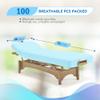 100 Pcs Disposable Bed Sheets (31" x 71"), Disposable Massage Table Sheets, Non Woven Fabric, Breathable SPA Bed Cover for Ultimate Hygiene & Comfort in Massage,Tattoos,Waxing, for Esthetician (Blue) view 3