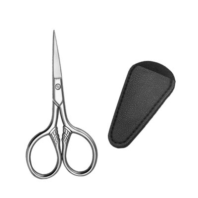 FOMIYES 2-Piece Beard Scissors Set for Men Compact Trimming Shears Safety Cover Grooming Tool for Home and Travel