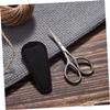FOMIYES 2-Piece Beard Scissors Set for Men Compact Trimming Shears Safety Cover Grooming Tool for Home and Travel view 3