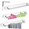 ABOOFAN 3Pcs Clear Claw Clip Organizer Wall Mounted Stylish Hair Clip Display Stand for Scarf Ties Headbands Storage for Home Salon Use view 1