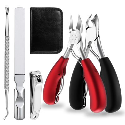 5 Pcs Toenail Clippers for Men Women Seniors Thick Toenails, Toenail Clippers for Thick Toenails for Thick & Ingrown Toenails, Professional Manicure Pedicure Kit