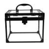 CALLARON Clear Makeup Train Case Jewelry Box Lockable Transparent Cosmetic Organizer for Vanity Bathroom Travel Capacity Storage for Makeup Accessories view 1