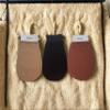 Exfoliating Mitts Body Scrub Gloves for Bath or Shower, Men and Women's Deep Clean Exfoliating Tool to Remove Dead Skin and Dirt, Home Spa and Self-Tanning. 3 Pieces (Black, Beige, Brown) view 2