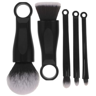 OATIPHO 5Pcs Portable Makeup Brush Cosmetic Tools for Foundation Powder and Blush Soft Faux Bristles for Even Application for Everyday Use and Travel