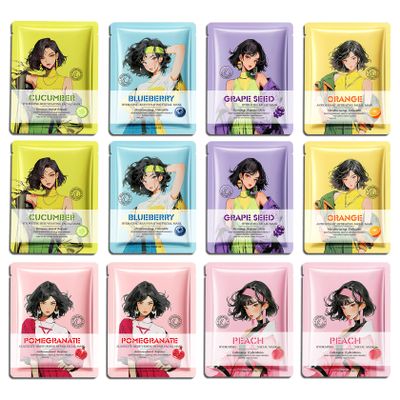 12 Pack Variety Facial Sheet Masks Skin Care Set, Hydrating Bulk Sheet Face Masks Skincare Gifts Set for Women Men, Long Lasting Moisturizing Face Mask Skincare for All Skin Type10)