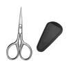 FRCOLOR Stainless Steel Beard Scissors Men Grooming Tools Precision Facial Scissors Pu Cover for Home Salon Use view 1
