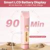 BUJIOLA 2025 Upgraded Bikini Trimmer for Women, Dual-Head Shaver with LCD Display, Ceramic-Blade Pubic Hair Trimmer, IPX7 Waterproof Wet & Dry Shower Shaver, Travel-Ready Gift Pouch (Light Pink) view 4