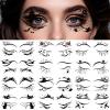 24 PCS Halloween Makeup Eye Temporary Tattoos Waterproof, Upper & Lower Lash Design Spider Web Bat Eyeliner Eye Shadow Tattoos Makeup Kit for Adult Women Men Girls Cosplay Halloween Party Decals view 1
