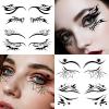 24 PCS Halloween Makeup Eye Temporary Tattoos Waterproof, Upper & Lower Lash Design Spider Web Bat Eyeliner Eye Shadow Tattoos Makeup Kit for Adult Women Men Girls Cosplay Halloween Party Decals view 3