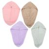 CALLARON 4Pcs Quick Drying Microfiber Dry Hair Towels Super Absorbent Hair Caps for Home Use Solid Hats for Daily Care and Travel Protect Hair from Damage view 1