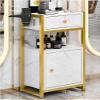 MGJILKU Modern Barber Wall Station with Storage Drawers, Hair Dryer Organizer Cabinet for Hair Salon, Beauty Room, Studio, or Home Styling Setup(B) view 1