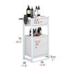 MGJILKU Modern Barber Wall Station with Storage Drawers, Hair Dryer Organizer Cabinet for Hair Salon, Beauty Room, Studio, or Home Styling Setup(B) view 2