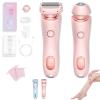 Womens Body Trimmer, IPX7 Waterproof 2 in 1 Electric Shavers for Women, Rechargeable Wet and Dry Portable Trimmer (1pc Pink) view 1