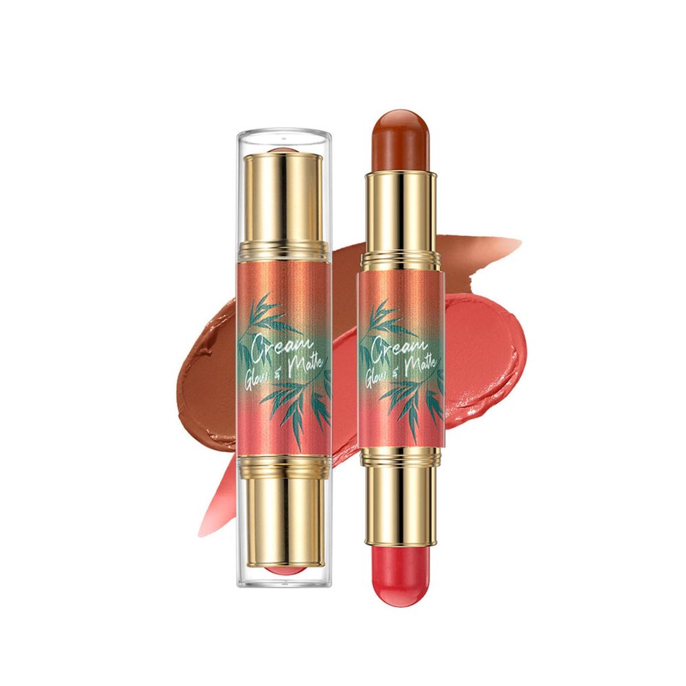 2-in-1 Creamy Face Cheeks Contour MakeupDual-Ended Blush and Bronzer StickBlush StickButter RadianceMulti-Use Makeup Cream Blush StickSmooth Hydrating Formula,All day wear, Easy Application(03#)