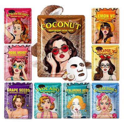 9 Pack Variety Facial Sheet Masks Skin Care Set, Hydrating Bulk Sheet Face Masks Skincare Gifts Set for Women Men, Long Lasting Moisturizing Face Mask Skincare for All Skin Type03)