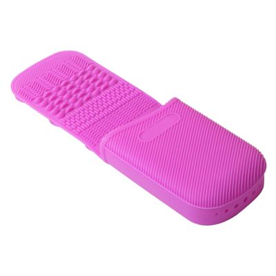 DECORNIJIA Makeup Brush Cleaner Silicone Mat Makeup Tool Scrubber for Efficient Cleaning of Brushes Sponges Makeup Tools Compact Durable Design for Easy Storage