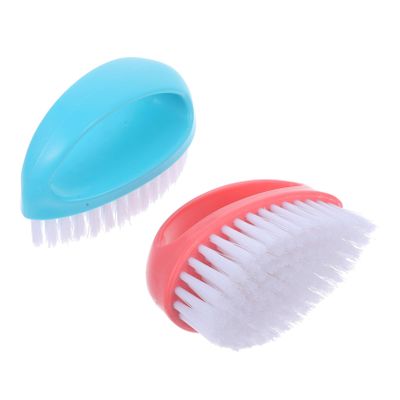 Beavorty 2Pcs Nail Cleaning Brushes Candy Color Multi Functional Nail Dust Manicure Tools Nordic for Hands Nails and Feet Durable Design for Home Use