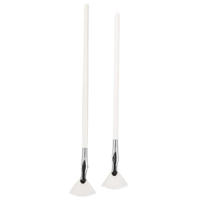 CALLARON 2Pcs Fan Shaped Eyelash Brush Dual Makeup Tool for Precise Lower Lash Application Durable Design for Salon Travel Use for Beginners