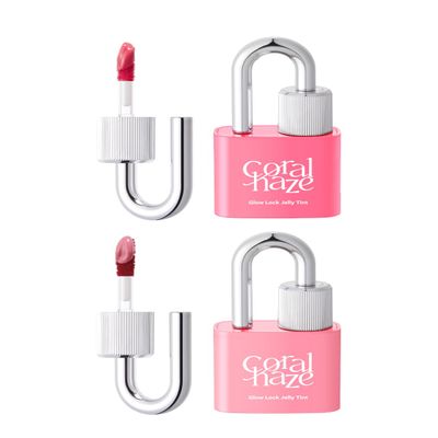 CORALHAZE Glow lock jelly tint - Hydrating, Jelly Glow, long lasting Moisturizing lip stain (102 Candy&101 Chou)