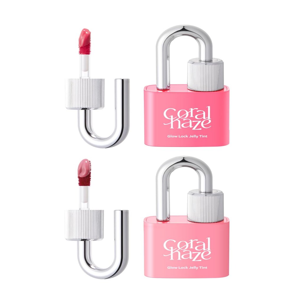 CORALHAZE Glow lock jelly tint - Hydrating, Jelly Glow, long lasting Moisturizing lip stain (102 Candy&101 Chou)
