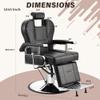 Hicomony Professional Barber Chair for Barbershop Hydraulic Reclining Heavy Duty Salon Chair, 360 Degree Swivel for Hair Stylist Tattoo Home view 2