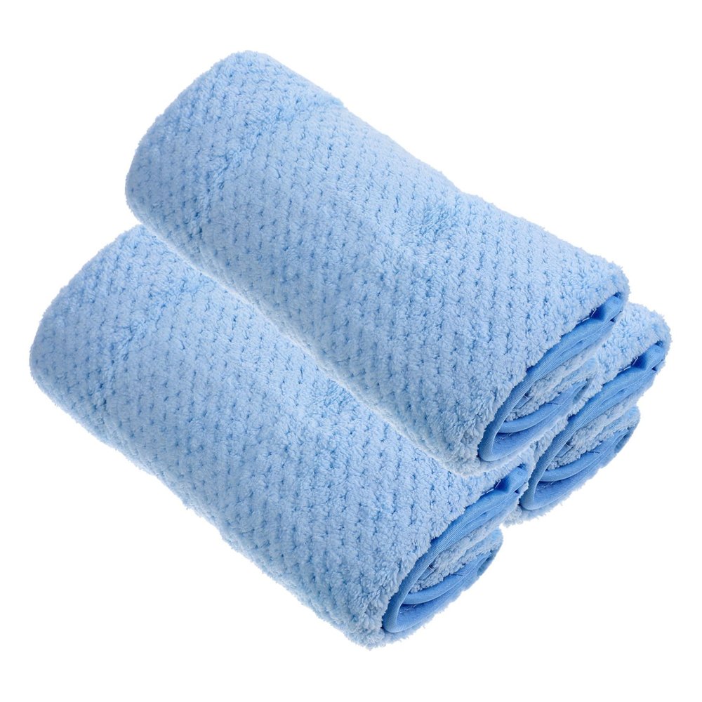 COLLBATH 3Pcs Coral Fleece Soft Washcloths Absorbent Face Towels for Daily Use Quick Drying Reusable for Skin Cleansing Lightweight Breathable
