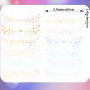 12 Pcs Glitter Freckles Holographic Multicolor Face Tattoo Glitter Freckles Nightglow Waterproof Face Speckles Sparkle Makeup Patches Star Temporary Tattoo for Festival Rave Christmas Party view 2