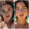 12 Pcs Glitter Freckles Holographic Multicolor Face Tattoo Glitter Freckles Nightglow Waterproof Face Speckles Sparkle Makeup Patches Star Temporary Tattoo for Festival Rave Christmas Party view 4