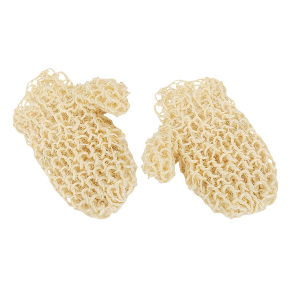 WOFASHPURET 1Pair Exfoliating Mitts for Body Wash Natural Sisal Bath Gloves Reusable Scrub Mittens for Skin Cleansing Handwoven Ergonomic Design for Home Travel Use
