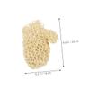 WOFASHPURET 1Pair Exfoliating Mitts for Body Wash Natural Sisal Bath Gloves Reusable Scrub Mittens for Skin Cleansing Handwoven Ergonomic Design for Home Travel Use view 2