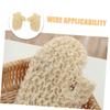 WOFASHPURET 1Pair Exfoliating Mitts for Body Wash Natural Sisal Bath Gloves Reusable Scrub Mittens for Skin Cleansing Handwoven Ergonomic Design for Home Travel Use view 3